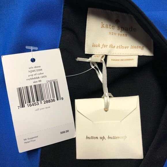 KATE SPADE Arie pop of color blue Shift Dress - Picture 2 of 7